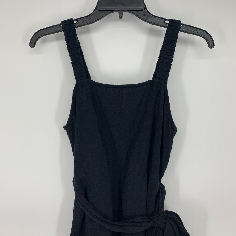 Billabong Sincerely Jules Dress Black Tie Waist Ruffle Mini - Picture 4 of 12